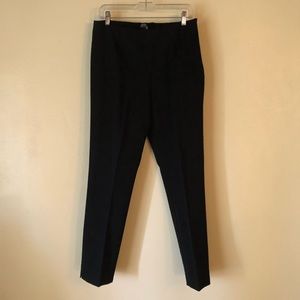 Side zip black ankle pants